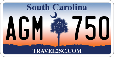 SC license plate AGM750