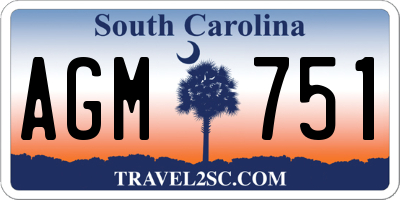SC license plate AGM751
