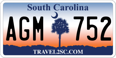 SC license plate AGM752