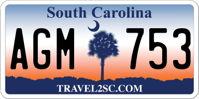 SC license plate AGM753