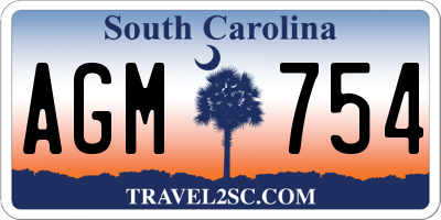 SC license plate AGM754