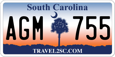 SC license plate AGM755