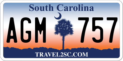 SC license plate AGM757