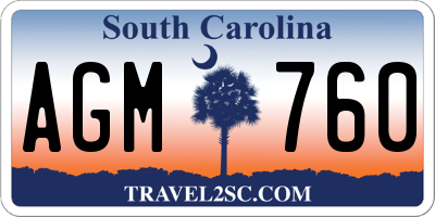 SC license plate AGM760