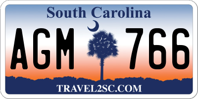 SC license plate AGM766