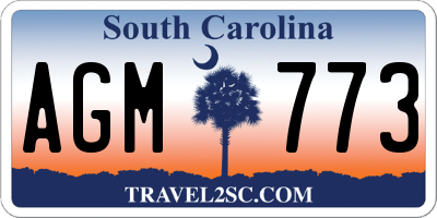 SC license plate AGM773