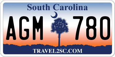 SC license plate AGM780