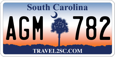 SC license plate AGM782