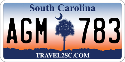 SC license plate AGM783