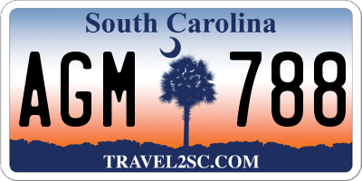 SC license plate AGM788