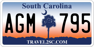 SC license plate AGM795