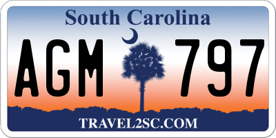 SC license plate AGM797