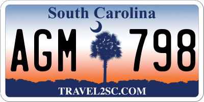 SC license plate AGM798