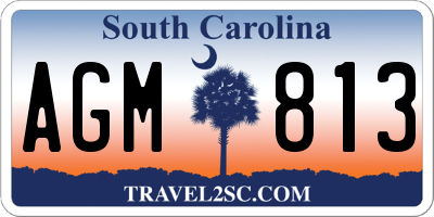 SC license plate AGM813