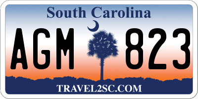 SC license plate AGM823