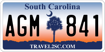 SC license plate AGM841
