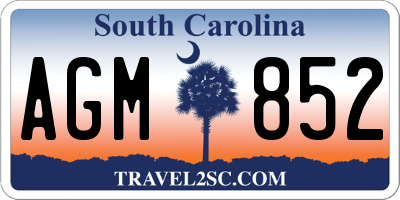 SC license plate AGM852