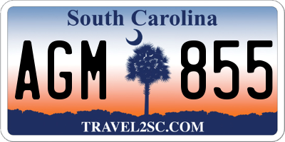 SC license plate AGM855