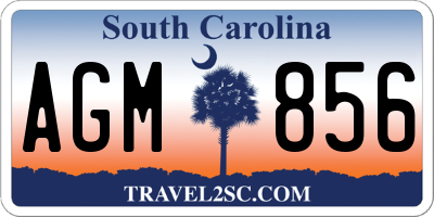 SC license plate AGM856