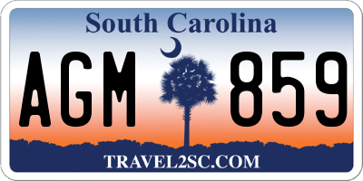 SC license plate AGM859