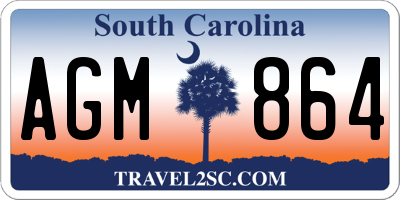 SC license plate AGM864