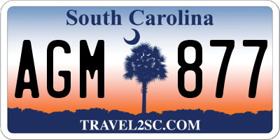 SC license plate AGM877