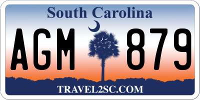 SC license plate AGM879