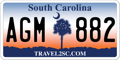 SC license plate AGM882