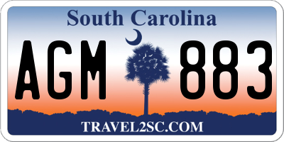 SC license plate AGM883