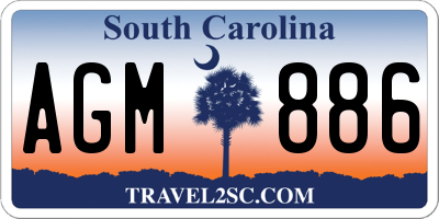 SC license plate AGM886