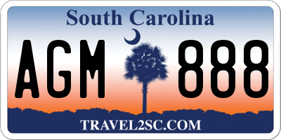 SC license plate AGM888