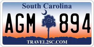 SC license plate AGM894