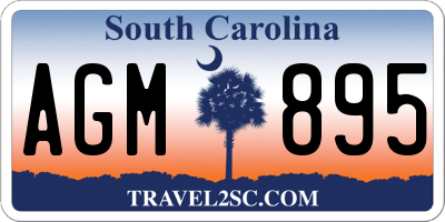 SC license plate AGM895