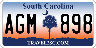 SC license plate AGM898