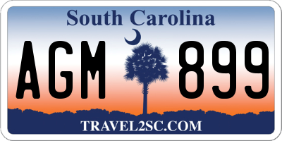 SC license plate AGM899