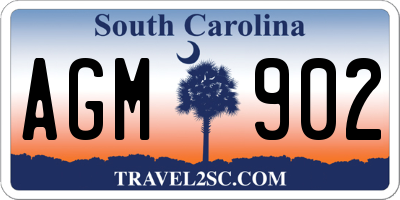 SC license plate AGM902