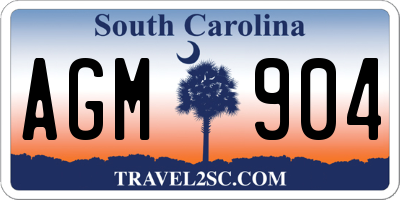SC license plate AGM904