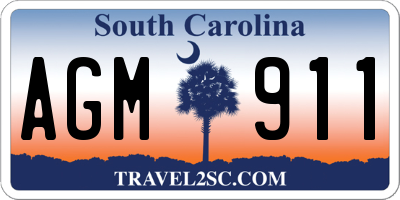 SC license plate AGM911