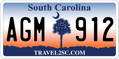 SC license plate AGM912