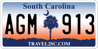 SC license plate AGM913