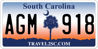SC license plate AGM918