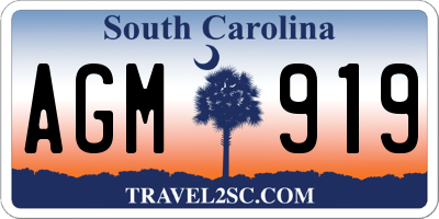 SC license plate AGM919