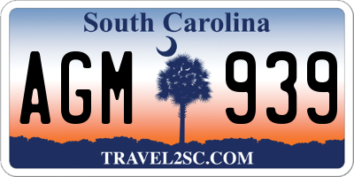 SC license plate AGM939
