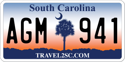SC license plate AGM941