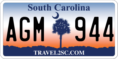 SC license plate AGM944