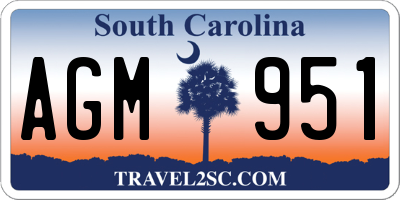 SC license plate AGM951