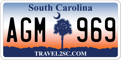 SC license plate AGM969