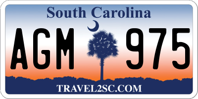SC license plate AGM975