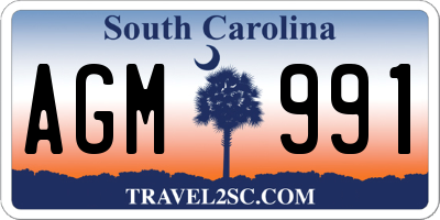 SC license plate AGM991