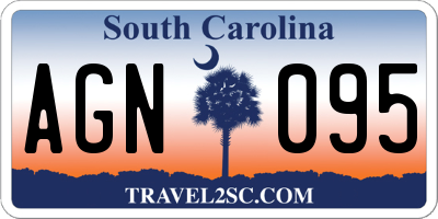 SC license plate AGN095